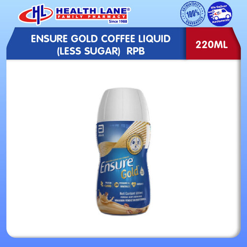 ENSURE GOLD KOPI CECAIR (LESS SUGAR) RPB 220ML